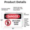 Signmission Spa Closed Do Not Enter Danger Sign, Vinyl Decal, 14in W x 10in L, 2PK OS-2PACK-DS-D-1014-L-1633 - alternate 4